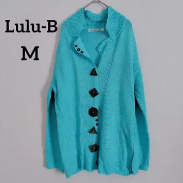 1점 한정 Lulu-B 니트 가디건 [ M ] 여성용 스카이블루 봄/가을