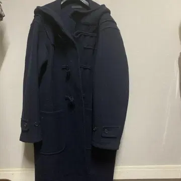 UNIQLO 네이비 더플 코트 후드 부착