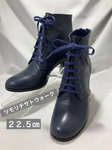 츠모리치사토 워크 굵은 굽의 천연 가죽 숏부츠 컨디션 최상 22.5cm