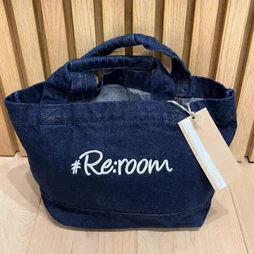 #Re:room 리룸 네이비 데님 토트백 새상품 택 포함 면