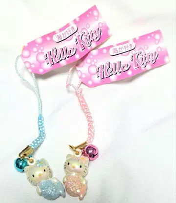 새상품 Hello Kitty 매듭 키링 스트랩 머메이드 키티