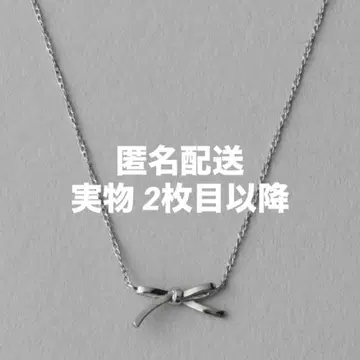 ete 레이어 리본 목걸이 플래티넘