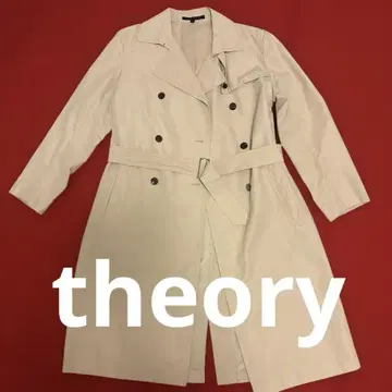 theory 베이지 더블 브레스트 트렌치코트 사이즈 4