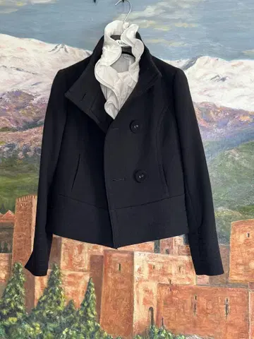 블랙 더블 자켓