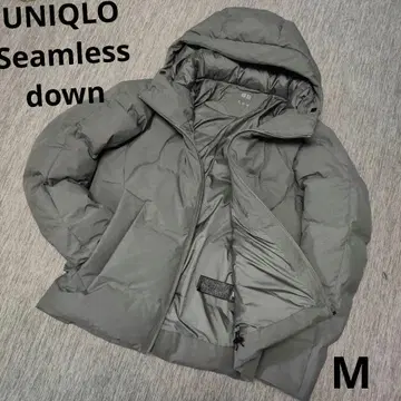 새상품급 UNIQLO 심리스 다운 후드티 M