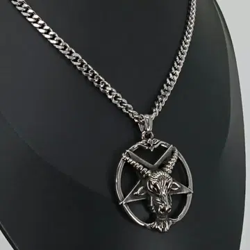 빈티지 바포멧 펜던트 목걸이 실버 은