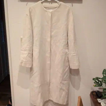 BEAMSLIGHTS 화이트 롱 코트 플리스풍