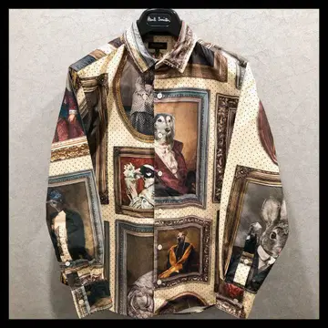 [새상품급] 폴스미스 긴팔 셔츠 S 사이즈 코듀로이 올 패턴 멀티 컬러