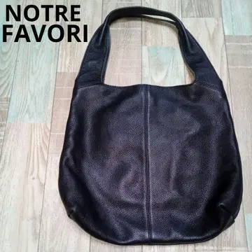 NOTRE FAVORI 노파보리 마농 블랙 가죽 주름 가공