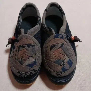 수건 리메이크 ~ 감즙 철매염 염색 리메이크 타비 슈즈 24.5cm