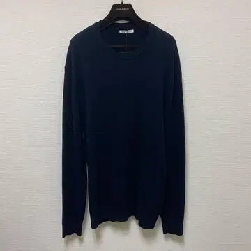 ZARA 코튼 니트 스웨터 XL LL 미사용 새상품 상의 네이비 블루