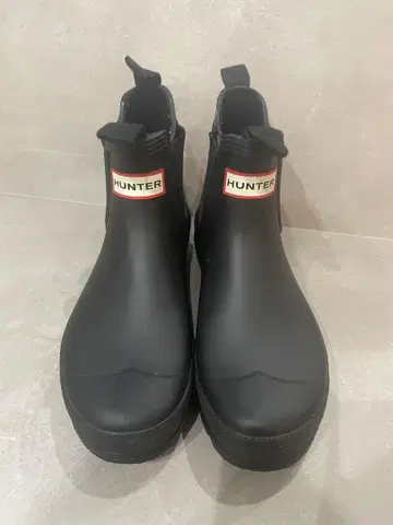 HUNTER 블랙 숏부츠