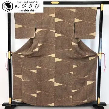 코몬 사선 줄무늬 크레이프 원단 마른 들판색 K-5378