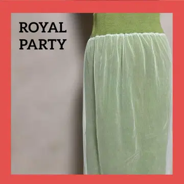 ROYAL PARTY 튤 리브 니트 롱 스커트 라이트 그린 F