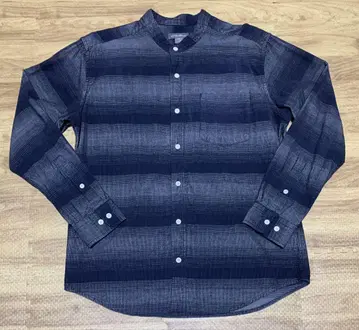 Eddie Bauer 보더 노카라 셔츠 네이비 코듀로이 M