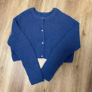YANUK 2WAY 숏 가디건 네이비