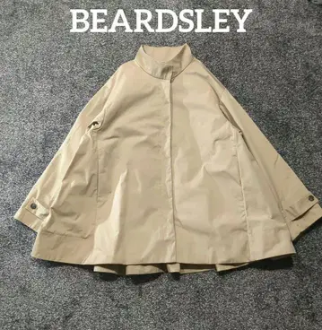 BEARDSLEY 백 턱 스탠드 카라 코트 플레어 실루엣