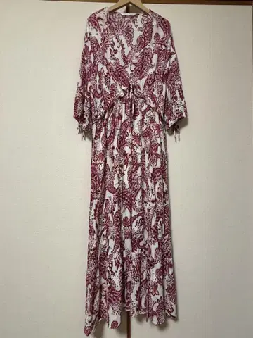 ZARA 플라워 프린트 롱 원피스