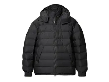 Y-3 후드 부착 다운 자켓 블랙