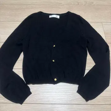 미셸 마카롱 숏 기장 가디건 XS 사이즈 블랙, 그레이 2