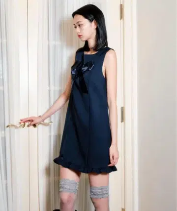 smyeon Ribbon dress/새틴 리본 원피스