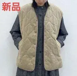 새상품 스튜디오 클립 코듀로이 충전솜 퀼트 베스트