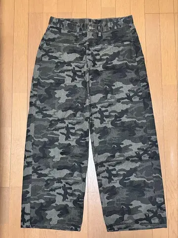 카모 패턴 데님 워크 팬츠