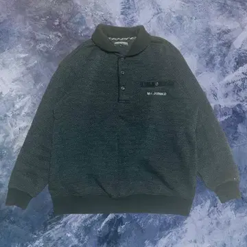 Mr. JUNKO 피케 셔츠 vintage 블랙 긴팔 캐주얼