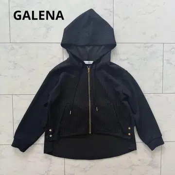 GALENA 가레나 백프릴 후드티 블랙 체크