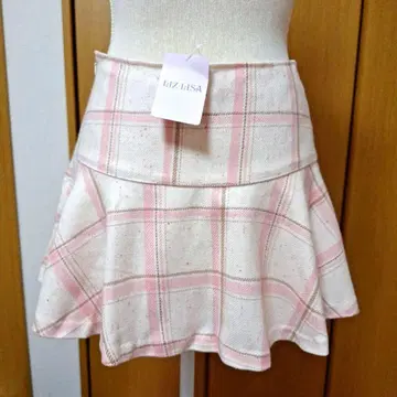 택 포함 새상품 LIZ LISA 체크 무늬 플레어 스커트