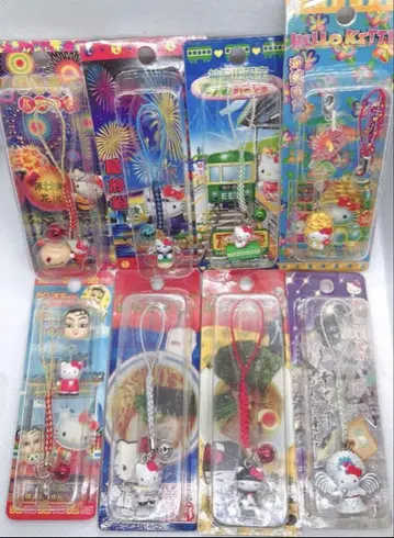 [ 미사용 ] 지역 한정 키티 끈 스트랩 8종 세트