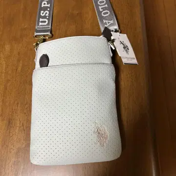 U.S. POLO ASSN. 화이트 숄더백