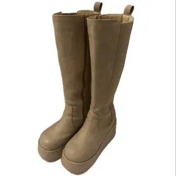 [ 마이너스 3kg ] 사이드 고어 볼륨 밑창 롱 부츠