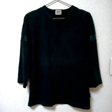 TAKEO KIKUCHI 블랙 7부 소매 티셔츠