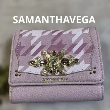재고 없음 SAMANTHAVEGA 사만사베가 3단 폴더형 지갑 핑크