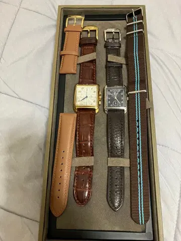 PELLE MORBIDA 쿼츠 손목시계 브라운 가죽 밴딩 포함