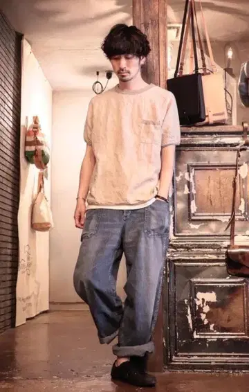 RE 메이드 인 도쿄 재팬 French Linen T-shirt