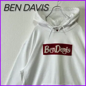 [ 고품질 ] BEN DAVIS 와펜 로고 풀오버 후드티 남성용 4L