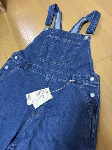 무인양품 미사용 새상품 데님 오버롤 사이즈 XL