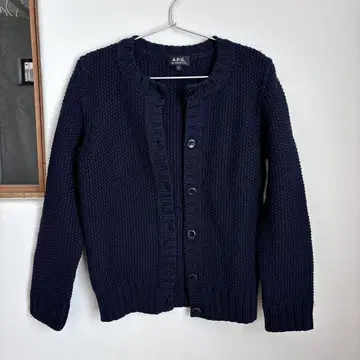 A.P.C. 울 가디건 네이비