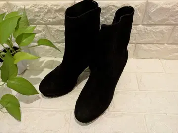 [ cherimi ] 여성용 부츠 블랙 스웨이드