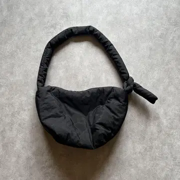 archive grunge nylon shoulder bag black