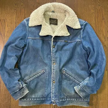 80s USA제 Wrangler 랭글러 보아 안감 런치 코트/데님 M
