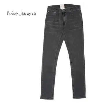 Nudie Jeans 블랙 스키니 린 청바지