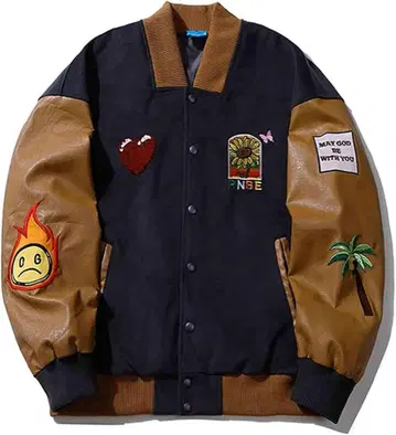 바시티 자켓 오버 사이즈 자켓 아우터 와펜