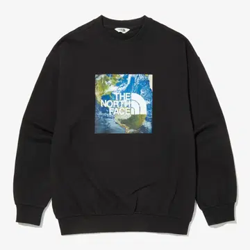 한국 한정판 THE NORTH FACE 지구본 프린트 맨투맨