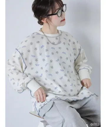 택 포함 새상품 [마법의 천사 크리미마미] 와플 티셔츠 아이보리