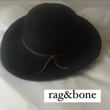 rag&bone 러그앤본 블랙 울 햇 리본 포함 펠트 햇