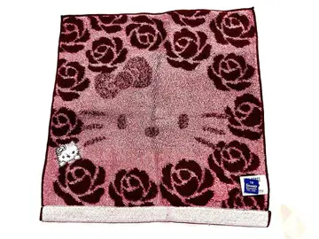 헬로키티 장미 무늬 타월