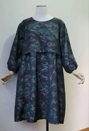 기모노 리메이크 오시마 명주 루즈핏 원피스